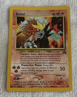 2001 Pokemon Game Movie 34 Entei - Reverse Foil Pokemon 3 Movie Promo - Image 1