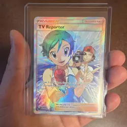 Pokemon TV Reporter Full Art Ultra Rare Holo 167/168 SM Celestial Storm Card - Image 1