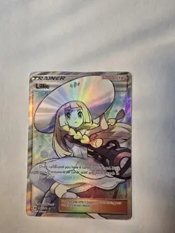 Pokemon Lillie Ultra Rare Full Art Holo Trainer SM Base Set 147/149 Card - Image 1