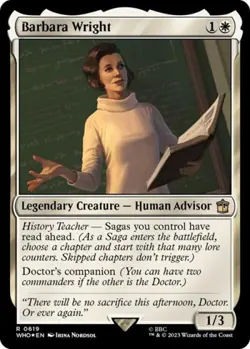 Barbara Wright (Surge Foil) -Foil Near Mint MTG Universes Beyond: Doctor Who - Image 1