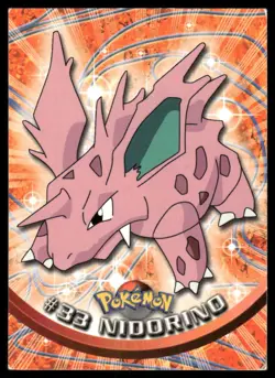 Pokemon Cards Nidorino #33 Topps Trading Cards Series 1 MP *3 - Image 1