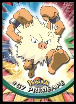 Pokemon Cards Primeape #57 Topps Trading Cards Series 1 LP *2 - Image 1