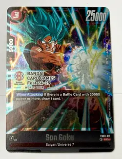 Bandai Card Games Fest 24-25 Son Goku FB03-011 Dragon Ball Super Foil Card - Image 1