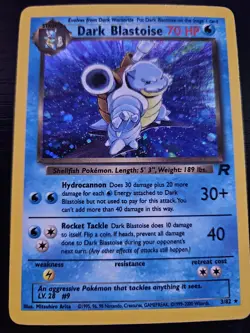 Pokemon Dark Blastoise Holo Rare TCG Card 3/82 LP Condition - Image 1