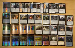 MTG Lot Of 43 Battle For Baldur’s Gate ARTIFACT and LAND Cards Including FOILS - Image 1