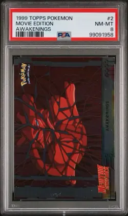 PSA 8 NM-MT Mewtwo Awakenings 1999 TOPPS Pokemon Movie Edition FOIL CARD #2 - Image 1