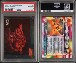 PSA 8 NM-MT Mewtwo Awakenings 1999 TOPPS Pokemon Movie Edition FOIL CARD #2 - Image 3