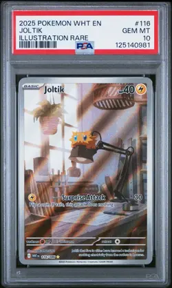 2025 Pokemon White Flare # 116 Joltik Illustration Rare PSA 10 Card GEM MINT! - Image 1