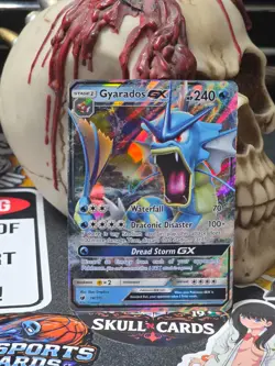 ☠☠ Pokemon Gyarados GX 18/111 Sm-Crimson Invasion Holo - Image 1
