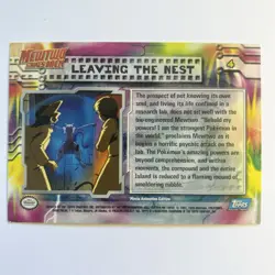 1999 Topps Blue Logo Silver Foil 1st Printing Leaving the Nest Mewtwo #4 - Image 2