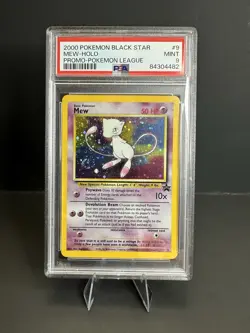 2000 POKEMON BLACK STAR PROMO #9 MEW - HOLO - PSA 9 MINT WITH BEAUTIFUL SWIRL 🌀 - Image 1