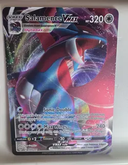 Pokemon TCG Salamence VMAX Darkness Ablaze Holo Ultra Rare Card 144/189 | NM - Image 1