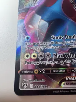 Pokemon TCG Salamence VMAX Darkness Ablaze Holo Ultra Rare Card 144/189 | NM - Image 4