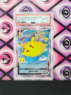 Pokemon Celebrations Flying Pikachu VMAX 007 PSA 10 GEM MINT Ships Fast!!! - Image 1