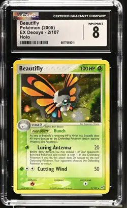 Beautifly 2/107 Holo EX Deoxys Pokemon CGC 8 Nm/mint - Image 1