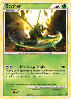SCYTHER 36/90 UNCOMMON HGSS UNDAUNTED POKEMON MP/HP - Image 1