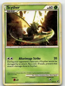 SCYTHER 36/90 UNCOMMON HGSS UNDAUNTED POKEMON MP/HP - Image 2