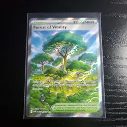 Pokemon TCG Forest of Vitality Trainer-Stadium Full Art Holo 109/068 POR NM - Image 1
