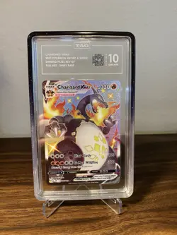 TAG 10 Charizard VMAX SV107/SV122 Shining Fates Shiny Vault Full Art Holo - Image 3