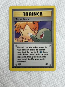 2000 Pokemon Gym Challenge Trainer Misty’s Tears 1st Edition 118/132 Free Ship B - Image 1