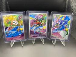 Pokemon 1st Partner 30th Anniversary Gen 7 Set (Rowlet, Kitten, Popplio) NM - Image 1