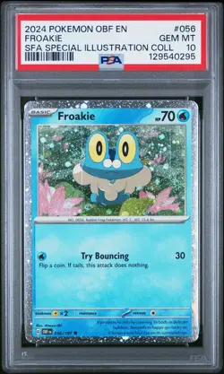 2024 POKEMON OBF EN-OBSIDIAN FLAMES #056 FROAKIE PSA 10 - Image 1