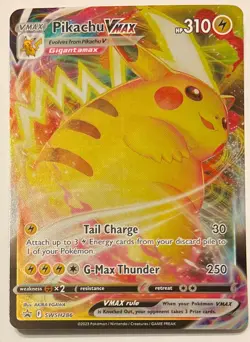 Pokemon TCG Sword & Shield Black Star Promo - Pikachu VMAX - SWSH286 - Error NM - Image 2