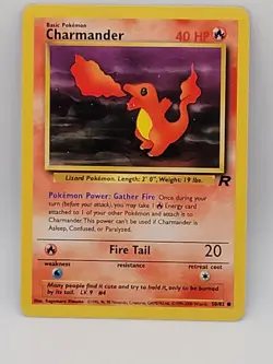 Vintage Charmander Pokemon TCG Team Rocket 50/82 Non-Played NM - Image 1