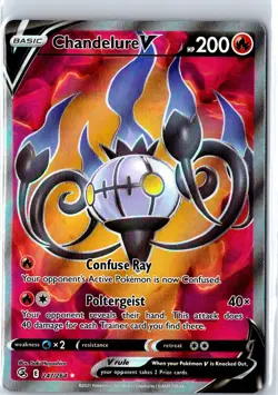 Chandelure V 247/264 Ultra Rare Fusion Strike Pokemon Near Mint - Image 1