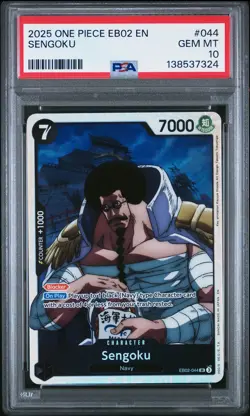 2025 ONE PIECE EB02-EXTRA BOOSTER -ANIME 25TH COLL- #044 SENGOKU PSA 10 - Image 1