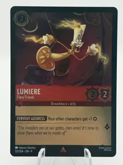 2025 Disney Lorcana - Fabled 9 Foil Lumiere Fiery Friend #121 - Image 1