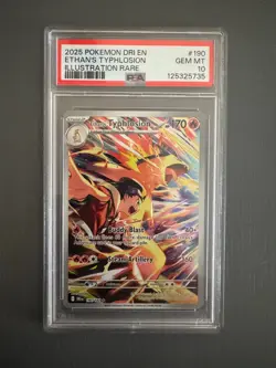 Ethan's Typhlosion #190 2025 Pokemon Dri En-Destined Rivals PSA 10 IR - Image 3
