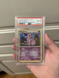 2010 Pokemon PSA 8 Cracked Ice Espeon Holo - HG & SS - Undaunted 2/90 - Image 1
