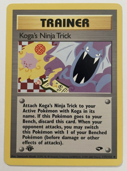 1st Edition Koga's Ninja Trick 115/132 (LP) Gym Challenge Trainer Pokemon - Image 1
