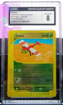 2003 Pokemon Skyridge - Yanma - Reverse Holo 116/144 - CGC 8 Grading Deutsch - Image 1