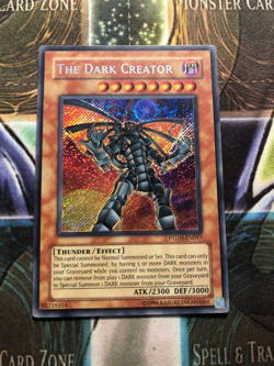 *** THE DARK CREATOR *** SECRET RARE PTDN-EN017 (LP) YUGIOH! - Image 1