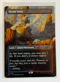 MTG – Lorwyn Eclipsed – Steam Vents Borderless – Rare 0348 - Image 1