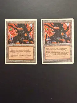 2x Mishra's Factory 4th Edition 2 in HP MTG Magic the Gathering - Image 1