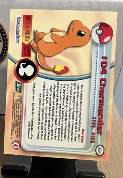[LP] Topps 1999 Charmander #4 Pokemon TV Animation Edition Series (Green Label) - Image 2