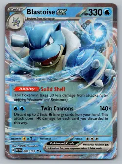 Pokemon TCG SV07: Stellar Crown Blastoise ex 030/142 - Image 1