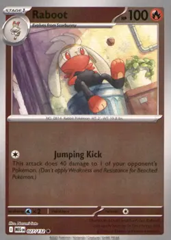 RABOOT 027/132 COMMON MEGA EVOLUTION POKEMON REVERSE HOLO NEAR MINT - Image 1