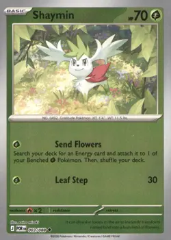 SHAYMIN 003/088 UNCOMMON PERFECT ORDER POKEMON REVERSE HOLO NEAR MINT - Image 1