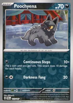 POOCHYENA 113/167 COMMON TWILIGHT MASQUERADE POKEMON REVERSE HOLO NEAR MINT - Image 1
