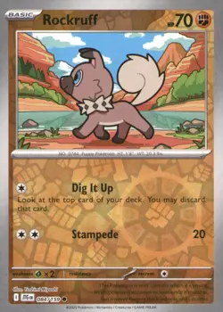 ROCKRUFF 084/159 COMMON JOURNEY TOGETHER POKEMON REVERSE HOLO NEAR MINT - Image 1