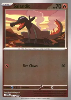 SALANDIT 015/088 COMMON PERFECT ORDER POKEMON REVERSE HOLO NEAR MINT - Image 1