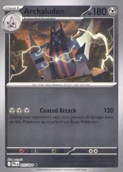 ARCHALUDON 075/094 UNCOMMON PHANTASMAL FLAMES POKEMON REVERSE HOLO NEAR MINT - Image 1