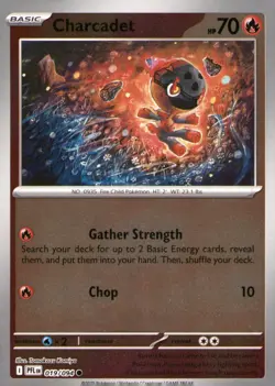 CHARCADET 019/094 COMMON PHANTASMAL FLAMES POKEMON REVERSE HOLO NEAR MINT - Image 1