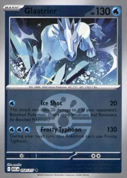 GLASTRIER (FRIEND BALL) 054/217 HOLO ASCENDED HEROES POKEMON REVERSE HOLO NM/M - Image 1