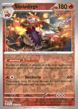 SKELEDIRGE 031/191 RARE SURGING SPARKS POKEMON REVERSE HOLO NEAR MINT - Image 1