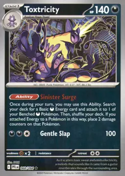 TOXTRICITY 068/094 RARE PHANTASMAL FLAMES POKEMON REVERSE HOLO NEAR MINT - Image 1